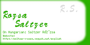 rozsa saltzer business card